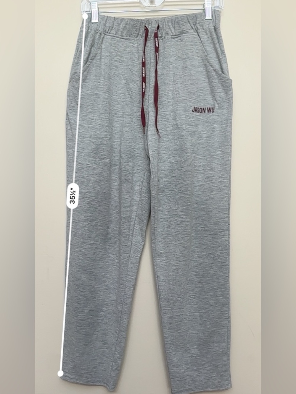 Jason Wu Sweatpants Logo Drawstring Gray - Picture 9 of 9